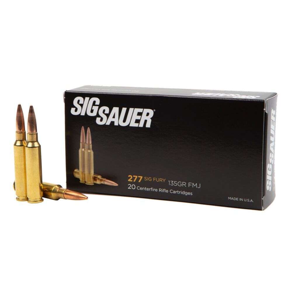 Ammunition Sig Sauer Ready Series AMMO 277 SIG FURY ELITE BALL FMJ CONVENTIONAL CASING 135GRAIN 20/BOX